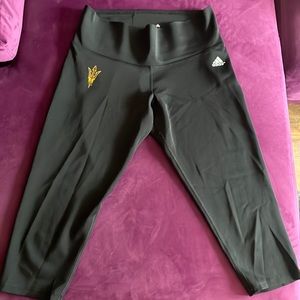 Arizona State University Collaboration Adidas Cropped Black Leggings
